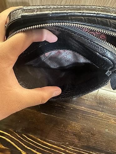 широкий пояс: Барсетка, Butun, Материал: Экокожа, Застежка на молнии, Б/у — 5