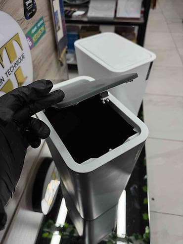 Чарбалык товарлар: Стильное узкое мусорное ведро с крышкой — практичное решение для дома — 2