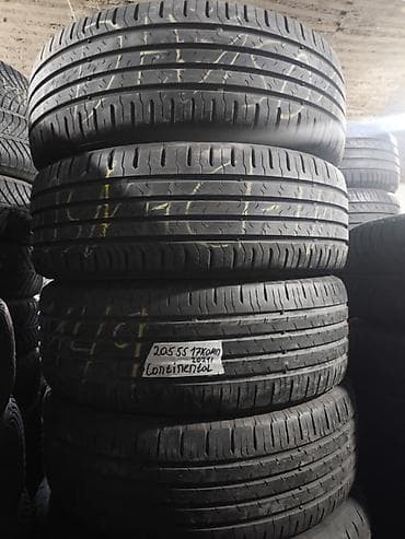 r17 215: Шины 205 / 55 / R 17, Лето, Б/у, Комплект, Легковые, Continental — 1