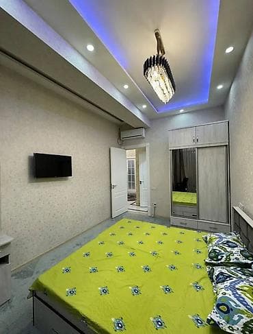 балыкчы суточная квартира: 3 комнаты, Душевая кабина, Постельное белье, Кондиционер — 2