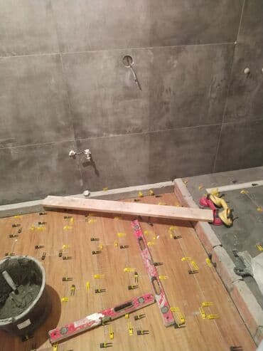 терезе орнотуу: Укладка крупноформатного керамогранита/керамогранитных плит - — 7
