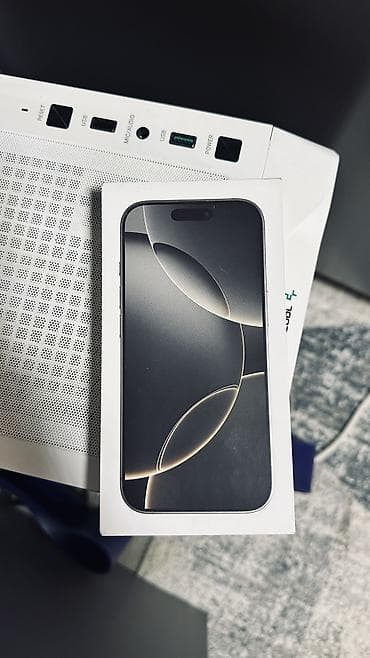 IPhone 16 Pro, Б/у, 512 ГБ, Natural Titanium, Кабель, Коробка, 100 % — 1