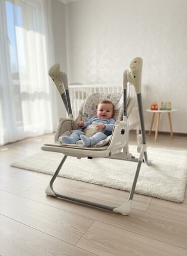 Продаю 3в1 стульчик для кормления шезлонг, электрическая качеля 4500 at lalafo.kg Продаю 3в1 стульчик для кормления шезлонг, электрическая качеля 4500