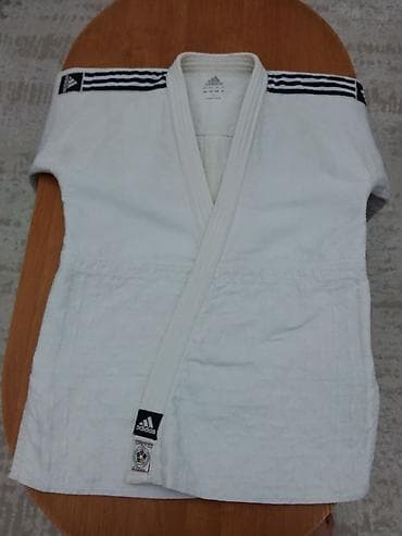 кимано для дзюдо: Мужской спортивный костюм, M, Adidas, Б/у, цвет - Белый, Самовывоз, Платная доставка — 5
