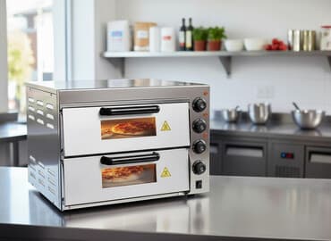 аппарат для охлаждения сока: Профессиональная электрическая печь для пиццы, двухкамерная - Две — 1