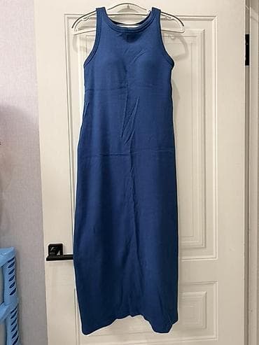 Платья, женские, синие — 2 модели. Как 1) Трикотажное платье миди