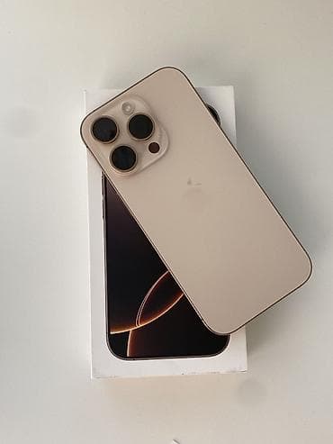 IPhone 16 Pro Max, Б/у, 256 ГБ, Desert Titanium, Коробка, 90 %