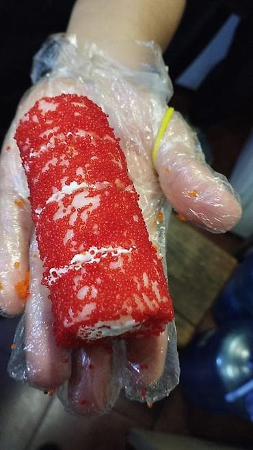 балык майы: Тобико имитированная GREEN FISH — профессиональная начинка и украшение — 4