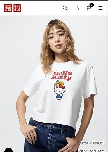 second hand: Футболка, Оверсайз, США, Uniqlo, Хлопок, Новый, S — 7