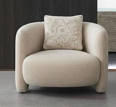 лофт мебел: Кресло в современном стиле - Мягкая, округлая форма с широкой — 1