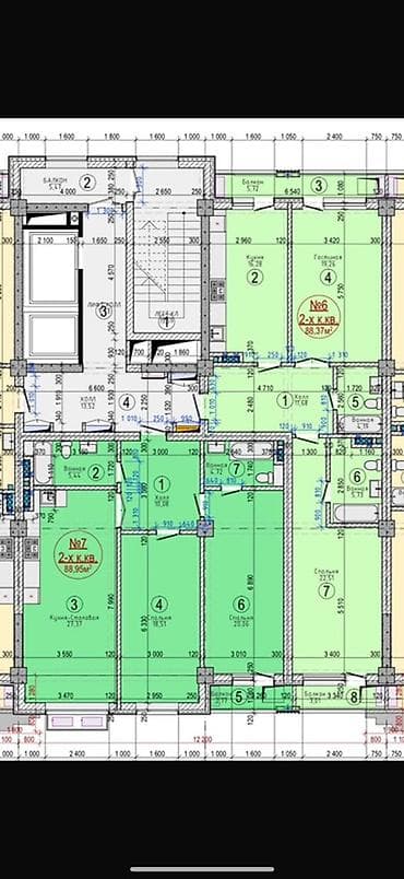 8: 2 комнаты, 88 м², Элитка, 8 этаж, Готовая ПСО (под самоотделку) — 10