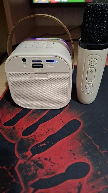 колонка с микрофоном цена: Портативная Bluetooth-акустика с беспроводным микрофоном - Комплект — 2