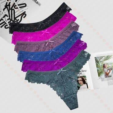 женские турси: Трусики, Стринги, С кружевом, Гипюр, Китай — 2