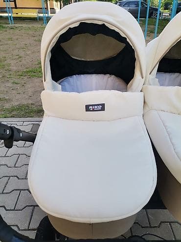 Коляскалар: Коляска для двойни RIKO Basic (2 в 1) - Формат «бок о бок»: две — 2