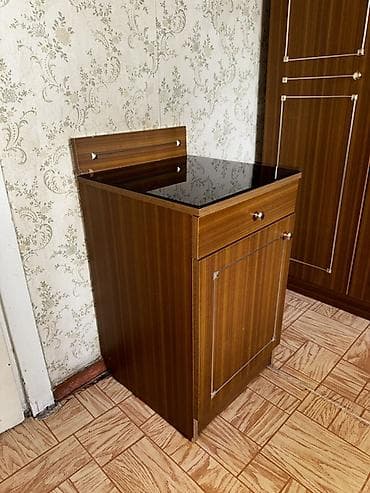 тумбочка под мойку: Тумба для кухни, Без мойки, Напольная, ДСП, цвет - Коричневый — 2