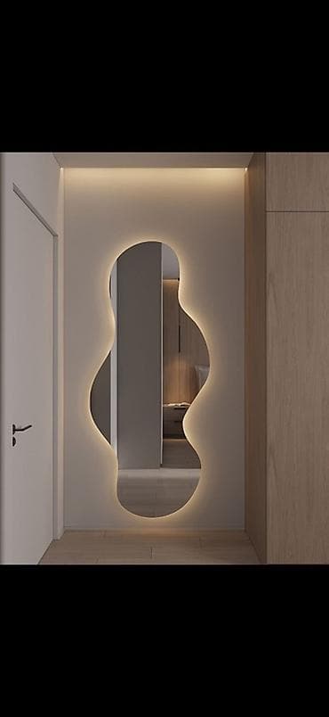 стол стулья для гостиной б у: Зеркало «аморфной» формы с подсветкой - Настенное зеркало свободной — 3