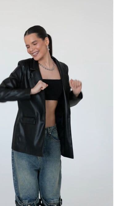 Спецодежда: Кожаная куртка, Классическая модель, Натуральная кожа, M — 8