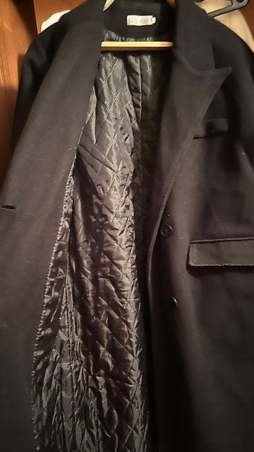 Байпактар жана ич кийимдер: Черное классическое пальто - Цвет: глубокий черный - Крой: прямой — 3