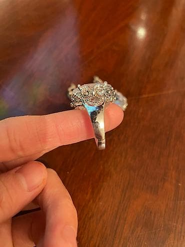 серьги кольца: Новый комплект серьги и кольцо, с серебрянным напылением, отличного — 4