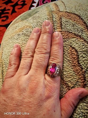 платя ош: Кольцо, Коктейльное, Проба 585, Унисекс, Рубин, Советские (СССР) — 1