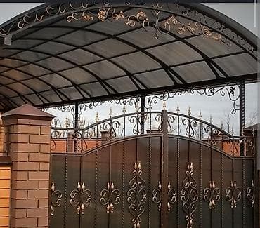 Эмерек: Навес, Аркалуу, Металл, Поликарбонат, Орнотуу — 4