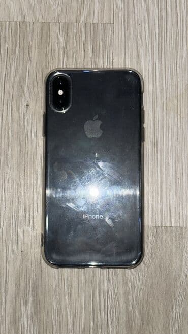 IPhone X, Б/у, 256 ГБ, Черный, Чехол, 100 %