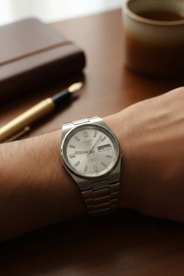 часы наручные ориент: Классические часы часы, Seiko, Серебро, Япония, Водонепроницаемые, Мужские, Б/у — 1