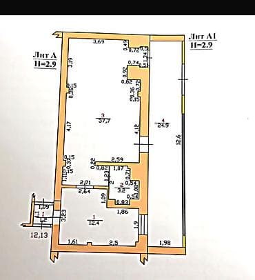 Бөлмөлөр: Дүкөндөрдү сатуу Турак үйдө, 79 м², Эшиги өзүнчө, 1 кабат — 3