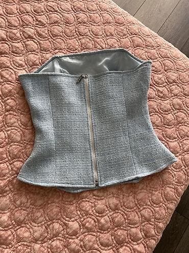 пижами: Твидовый корсет-бюстье + укороченный твидовый жакет Alykulova — 2