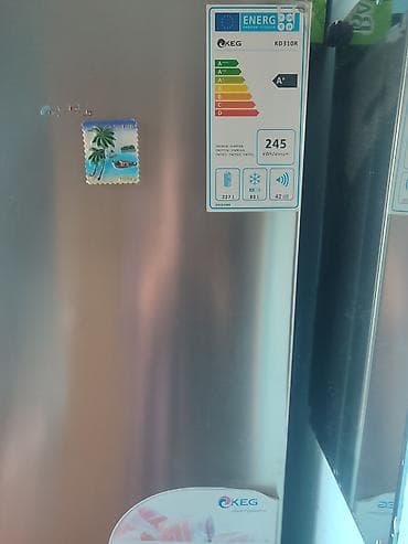 keg: Холодильник KEG KD310R, серебристый, двухкамерный (нижняя морозильная — 1