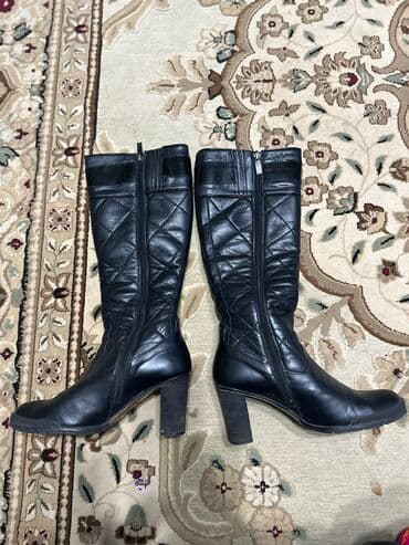 сапоги из натурального меха и кожи: Сапоги, 37, Sasha Fabiani, Б/у, цвет - Черный, Самовывоз — 3