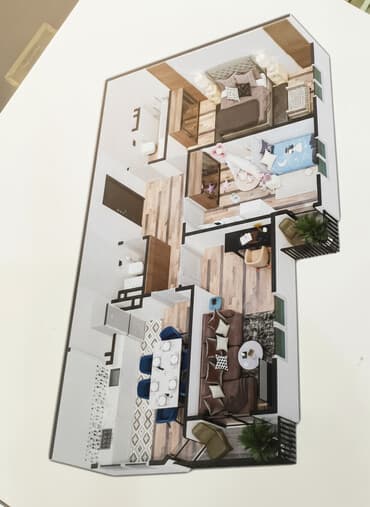 квартиры бишкек продажа: 3 комнаты, 77 м², Элитка, 2 этаж, ПСО (под самоотделку) — 1