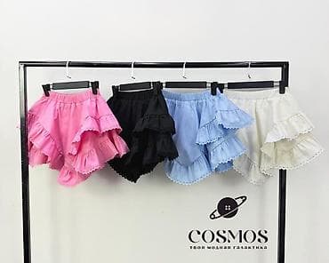 шорты двойка: Шорты, Юбка-шорты, Хлопок, Лето, S — 3