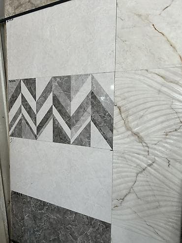 solutions elementary: Керамическая плитка для стен и пола, коллекция в серо-белой гамме. - — 1