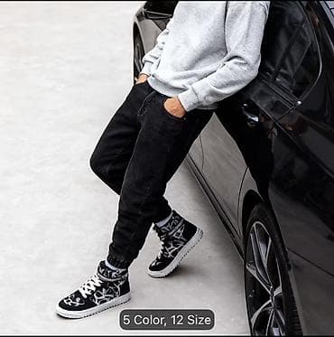 nike tech flece: Высокие кеды с графичным принтом - Модель: высокие кеды на шнуровке с — 8