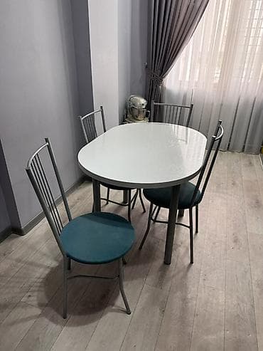 стол кухонный круглый: Кухонный стол и стул, цвет - Белый — 3