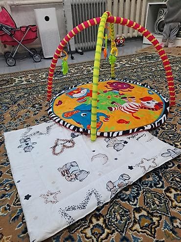 Балдар дүйнөсү: Коляска, ходунки, шезлонг-качалка и Развивающий коврик . Брала 12 тыс — 3