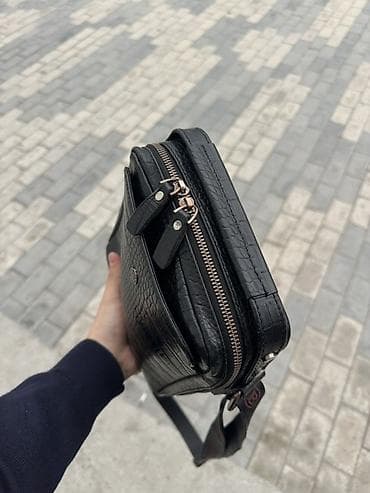 Личные вещи: Мужская сумка через плечо BUTUN - Материал: натуральная кожа с — 3