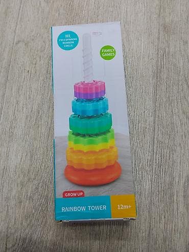 quick push pop it: Развивающая пирамидка RAINBOW TOWER (12m+) - Игрушка для малышей от — 1