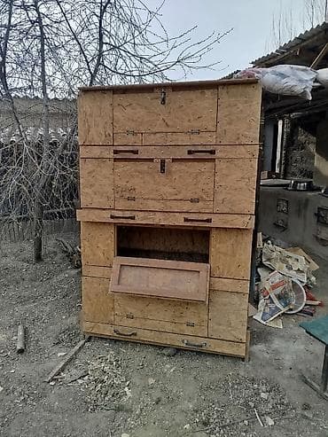 Многоярусная деревянная клеточная батарея/шкаф для содержания мелкой