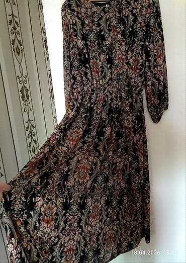 Повседневное платье, Лето, Длинная модель, Шифон, 2XL