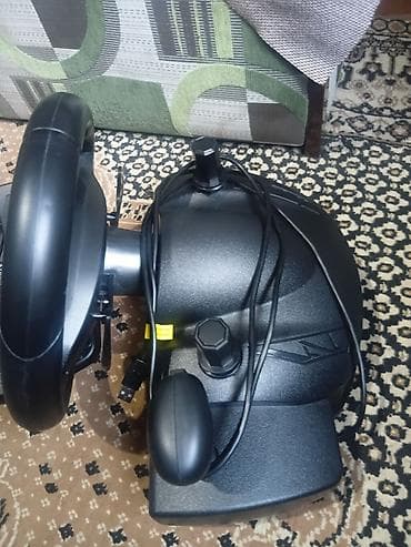 джойстики thrustmaster: Игровой руль ALUCARD NS-9887 с педалями - Угол поворота: 270° - — 1