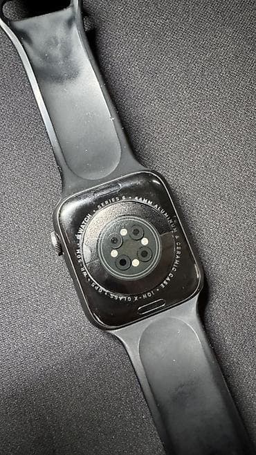 Смарт-часы: Apple Watch Series 6, 44 мм,94% акб алюминиевый корпус, черный цвет — 4
