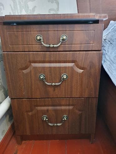 Спальные гарнитуры: Спальный гарнитур, Двуспальная кровать, ДСП, цвет - Коричневый — 6