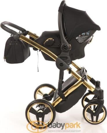 каляска для близнецов: Коляска, цвет - Черный, Б/у — 5