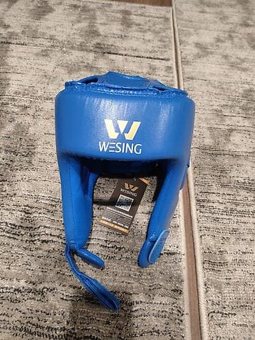 Шлемы: Шлем боксерский WESING Оригинал (синего цвета) размер: s -m - — 1