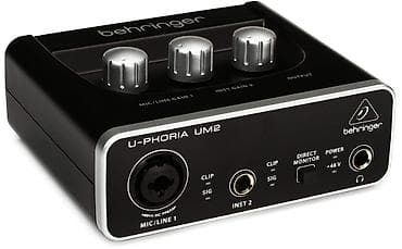 dji mic 2: Аудиоинтерфейс Behringer U-Phoria UM2 (USB, 2×2) - Компактный — 1