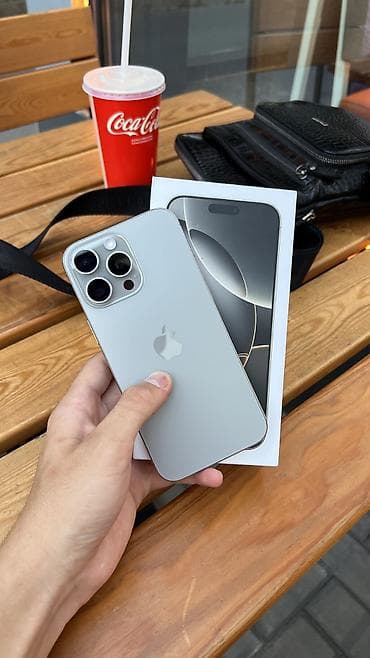 16 plus: IPhone 16 Pro Max, Б/у, 512 ГБ, Natural Titanium, Защитное стекло, Чехол, 89 % — 1