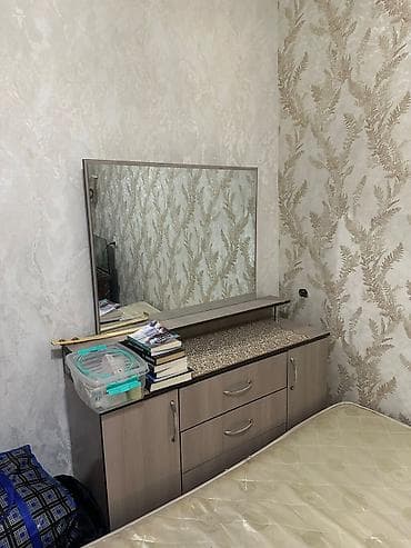 для спальни: Спальный гарнитур, Б/у, Двуспальная кровать, ДСП, цвет - Бежевый — 2