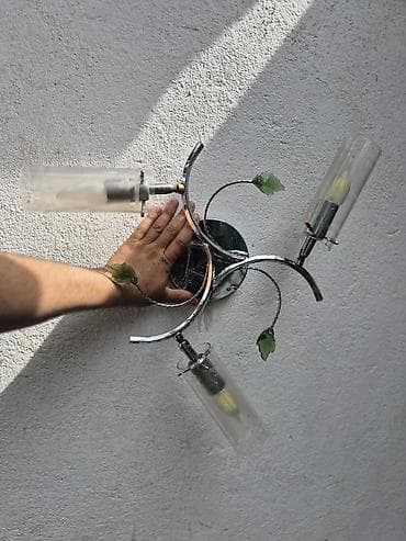 купить часы настенные: Настенный светильник с тремя плафонами - Тип: бра, 3 источника света — 2